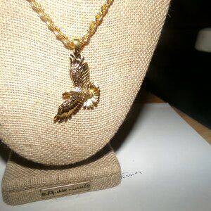 vintage eagle necklace .